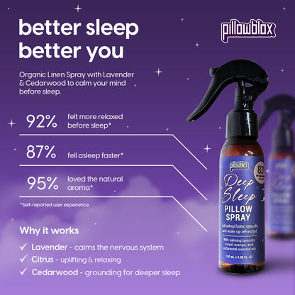 Organic Pillow Linen Spray Lavender for Deep Sleep - 100mL
